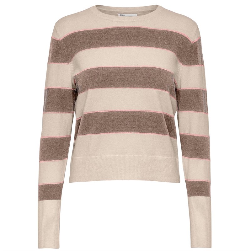 Only Pulls Onlibiza ZL Glitter Pullover CC Femme Ecru
