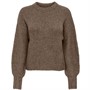 Only Pull à Col Ras-du-Cou Onltina ZL Bat Wool Pullover CC Femme Marron