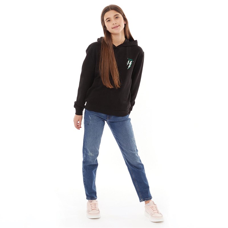 Only Girls Kogjohanne Hoodie Black/Lush Meadow Zebra Mouth