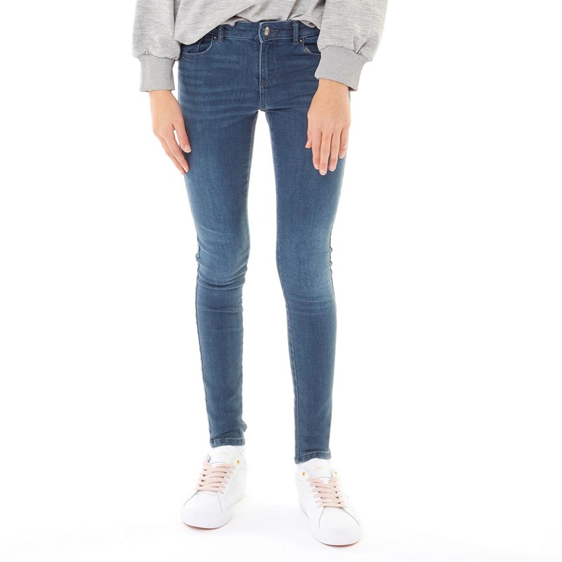 Only Girls Kograchel Skinny Jeans Blue Black Denim