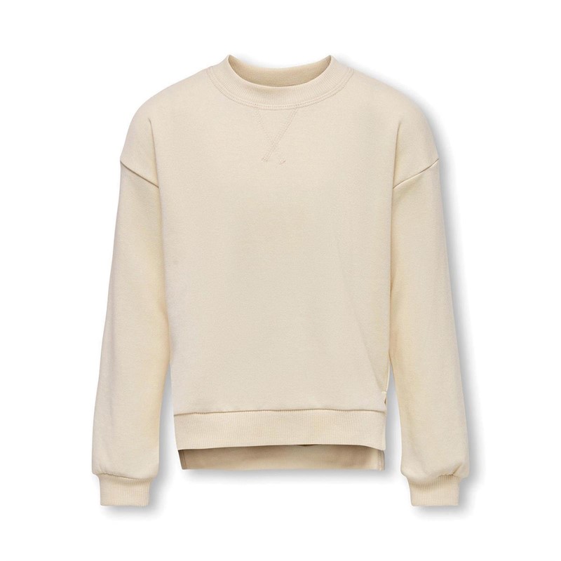 Only Meisjes Kognever O-Neck Sweaters Ecru