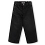 Only Girls Comet Wide Denim Cropped Trousers Washed Black