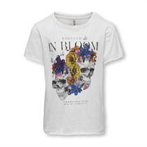 Only Piger Lulu Twin Skull Overdele Hvid