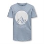 Only T-Shirts Micki Mountain Garçon Bleu Clair