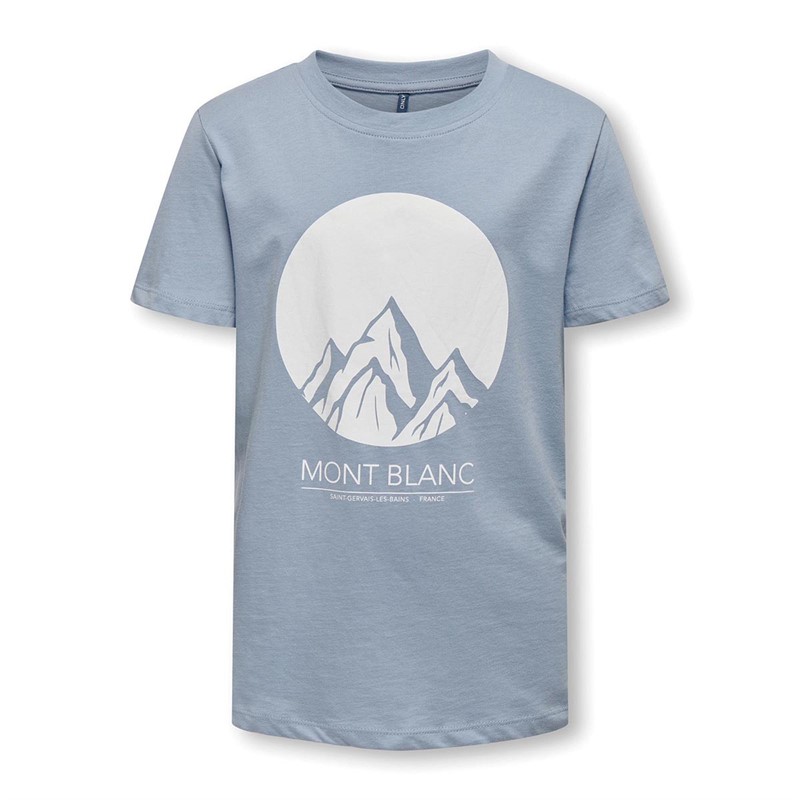 Only T-Shirts Micki Mountain Garçon Bleu Clair