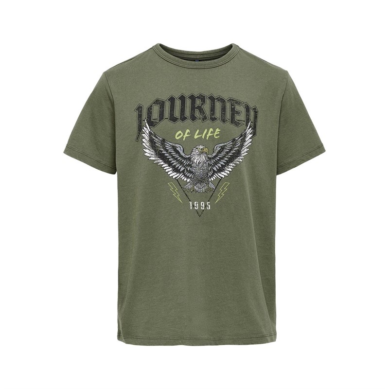 Only T-Shirts Luke Radical Garçon Kaki