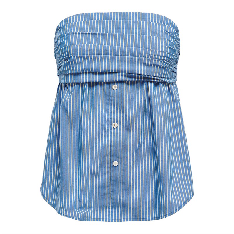 Only Damen Salvi Pleat Tops Blau