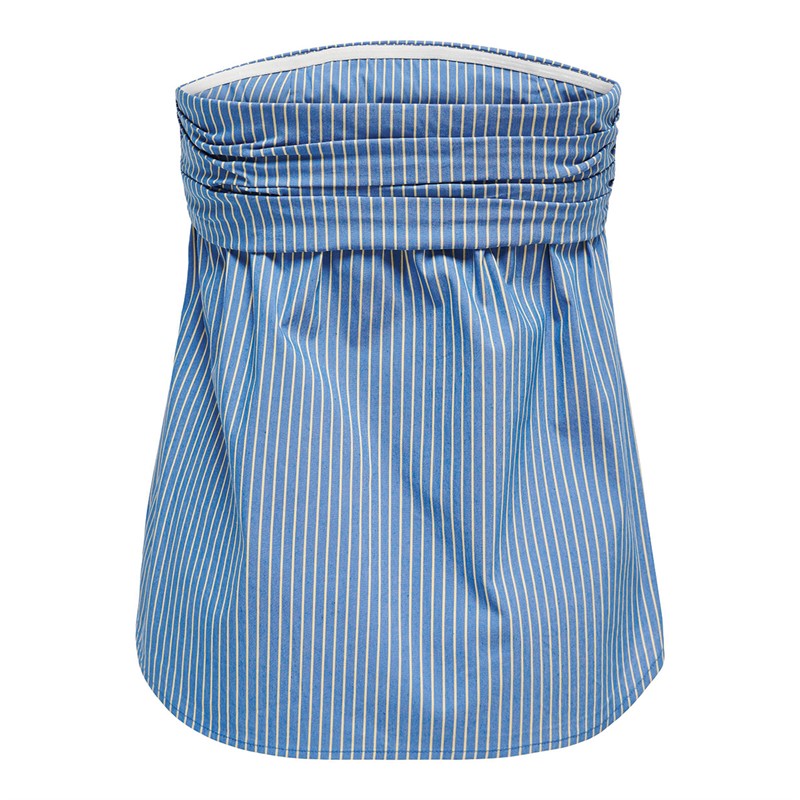 Only Damen Salvi Pleat Tops Blau