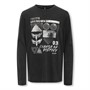 Only T-shirt à manches longues Luke Vision Garçon Noir Délavé