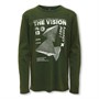 Only Jongens Luke Vision T-shirts met lange mouwen Groen