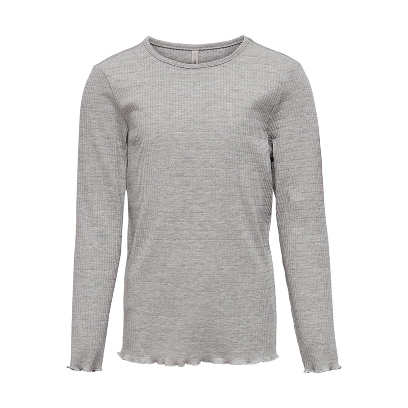 Only Meisjes Ola Tops Gemeleerd Lichtgrijs