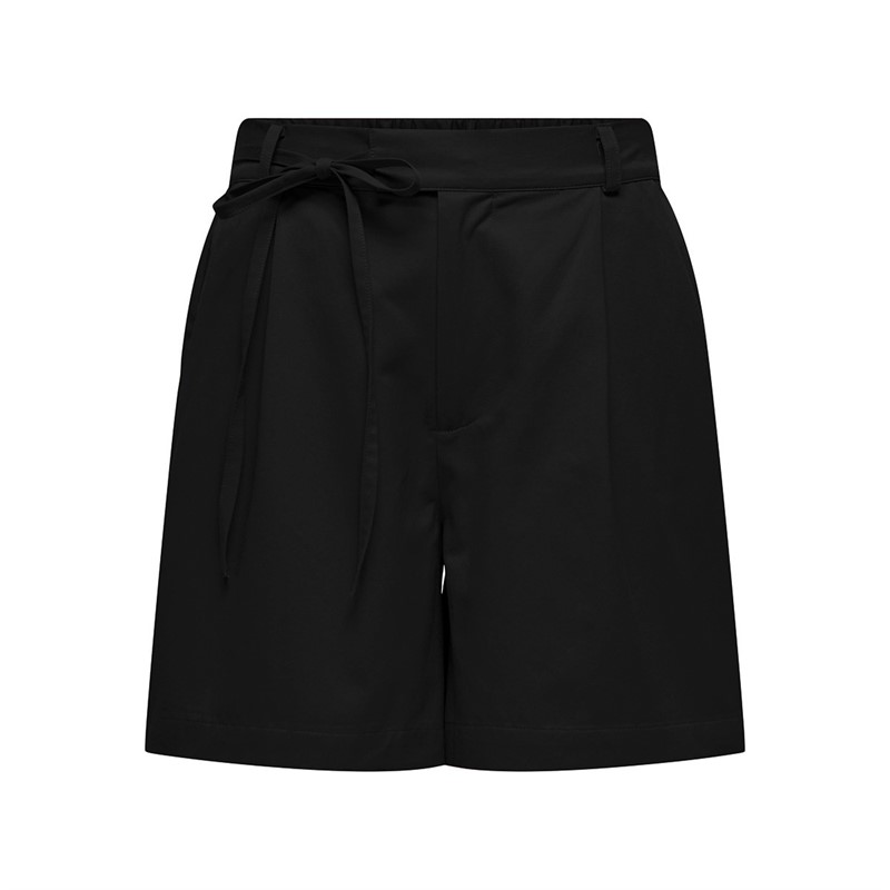 Only Damen Liebe Hohe Taille Binde Shorts Schwarz