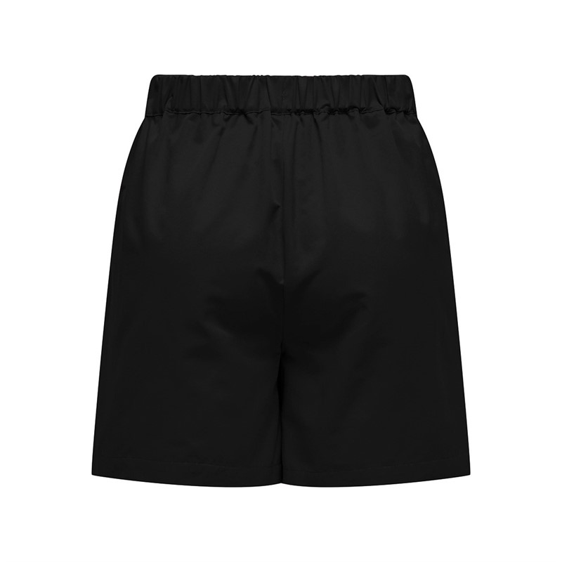 Only Damen Liebe Hohe Taille Binde Shorts Schwarz