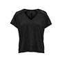 Only Damskie Augusta Life Mix T-shirty Czarny