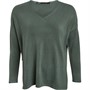 Only Sweter z dekoltem w serek dla niej kolor balsam zielony
