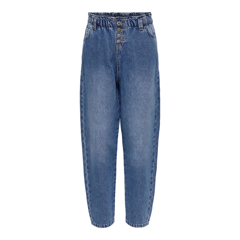 Only Dziewczęce Cuba Slouchy Jeansy Luźne Relaxed Fit Niebieski
