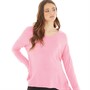 Only Womens Amalia V-Neck Knitted Jumper Azalea Pink