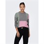 Only Damen Block Pullover Grau