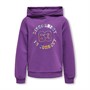 Only Girls Gillian Long Sleeve Wanted Foil Hoodie Amaranth Purple