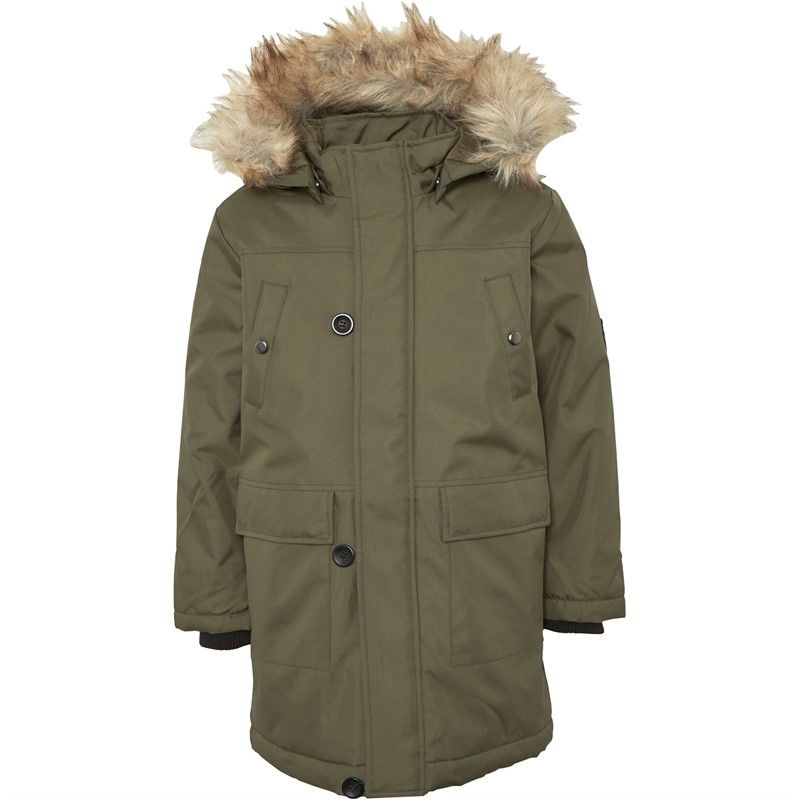 Only Jungen Ian Fur Parka Khaki