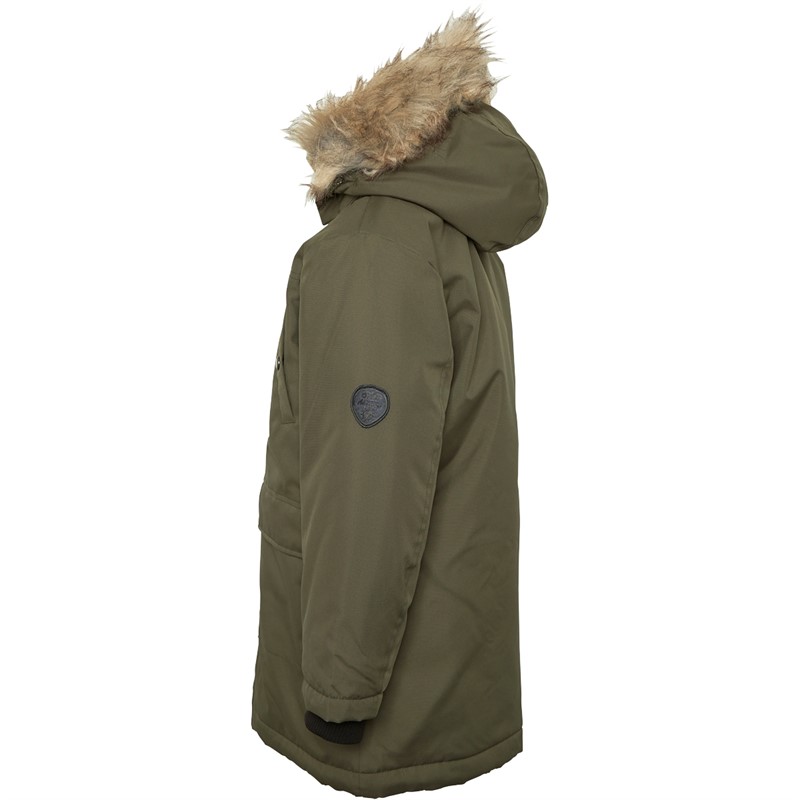 Only Jungen Ian Fur Parka Khaki