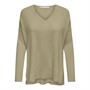 Only Damen Amalia V-Ausschnitt Strickpullover Schiefer Grün