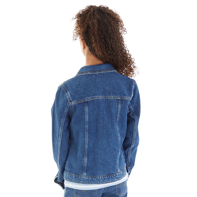 Only Girls Liva Denim Jacket Medium Blue Denim