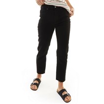 Only Womens Emily Cropped Jeans Black Denim