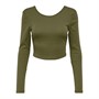 Only Dame Kika Langærmet Crop Top Capulet Oliven
