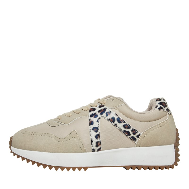 Only Womens Sonic Trainers White/Leopard