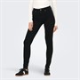 Only Jeans til kvinder Rina Mid Rise Push Up Sort