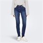 Only Damen Rina Mid Rise Push Up Jeans Dunkelblau