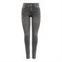 Only Damen Rina Mid Rise Push Up Jeans Grau Gewaschen