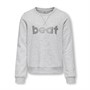 Only Sweatshirt mit O-Ausschnitt Sanne Hellgrau Melange Mädchen
