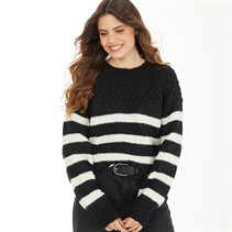 Only Zwarte Billie Life Stripe Trui voor dames