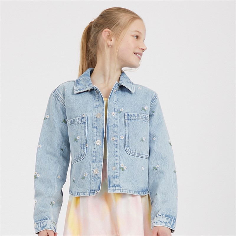 Girls Cassie Denim Shirt Light Blue Denim - Size 152