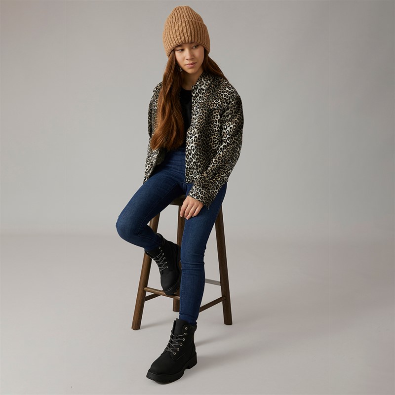 Only Mädchen Sandra-Lumi Printed Leicht Jacken Schwarz