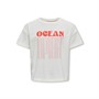Only Meisjes Abelone Word Top Box T-Shirt Cloud Dancer Spirit