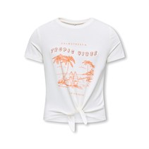 Only Piger Rita Shiny Knot T-shirts Hvid