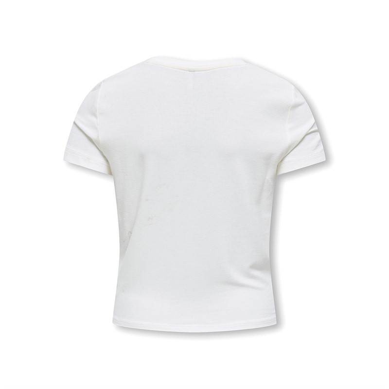 Only Piger Rita Shiny Knot T-shirts Hvid