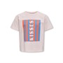 Only Meisjes Abelone Word Top Box T-Shirt Mauve Chalk Kisses