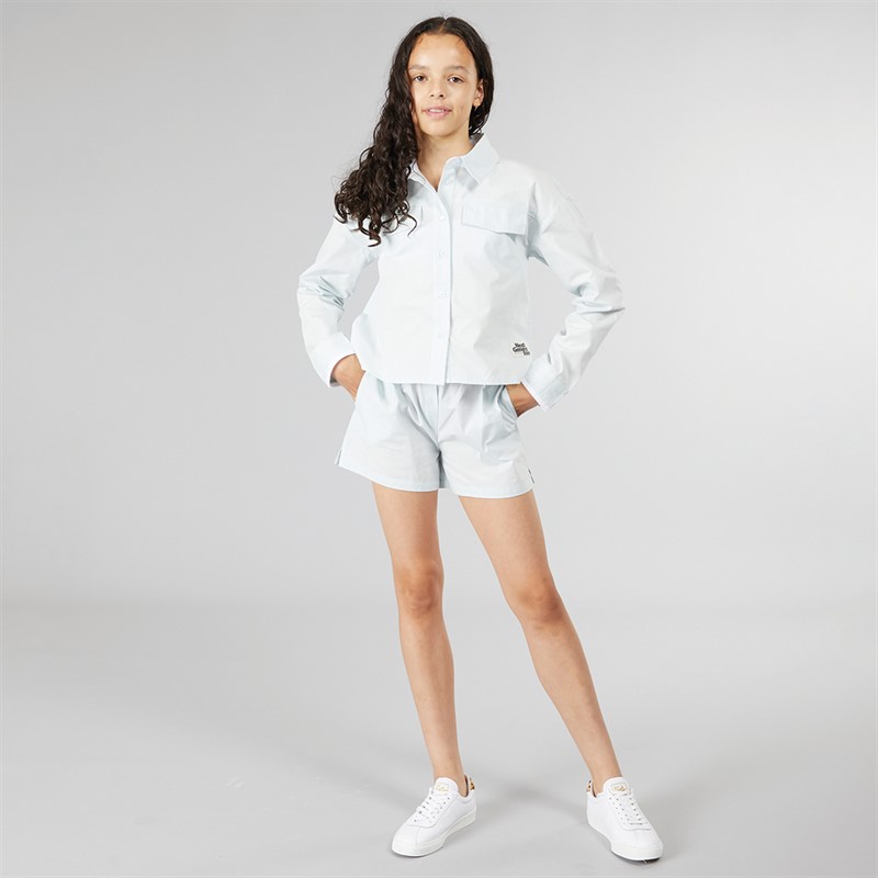 Only Meisjes Clara Label Shorts Blauw