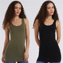 Only Womens Live Love Two Pack Vests Kalamata