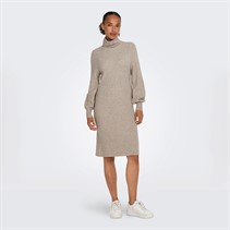 Only Womens Sasha Rollneck Dress Mocha Meringue