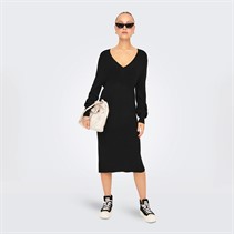 Only Womens Katia V-Neck Dress Black