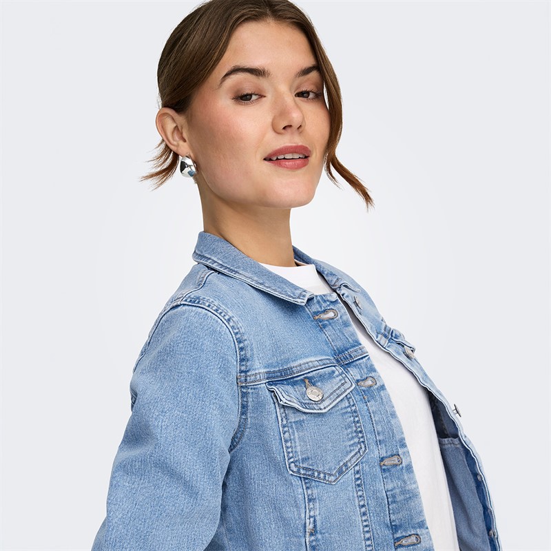 Only Damen Jeans Jacke Light Blue Denim