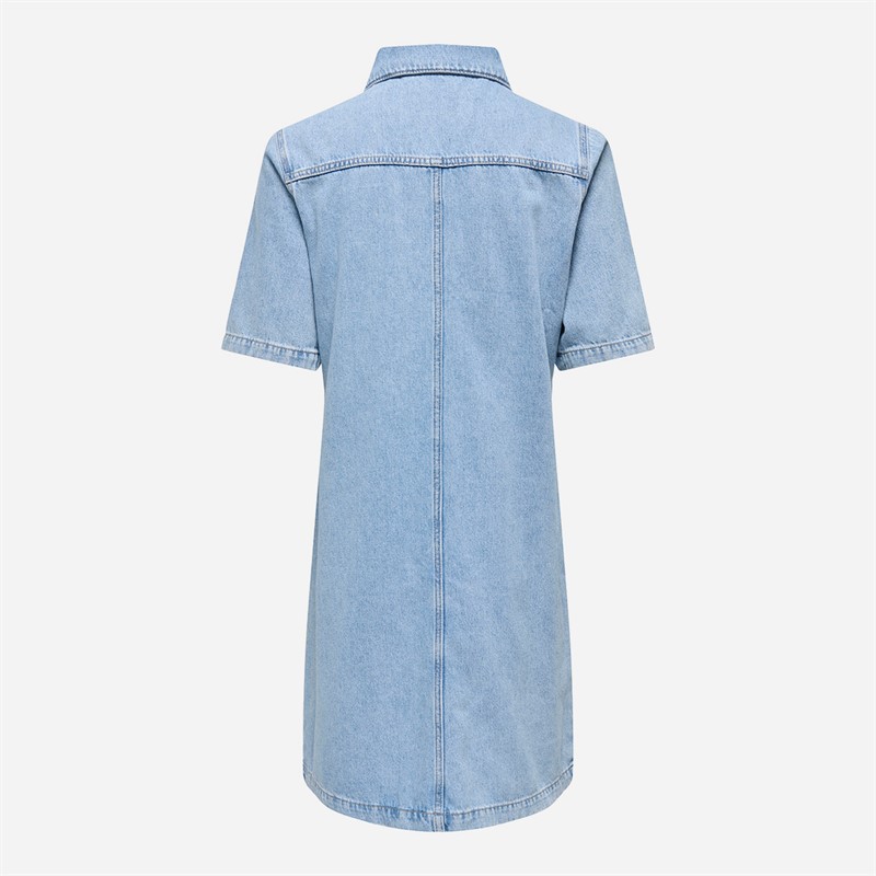 Only Damen Jeans Kleid Light Blue Denim