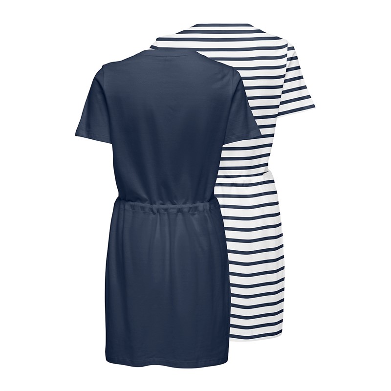 Only Dwie sztuki sukienki Jersey dla niej kolor granatowy