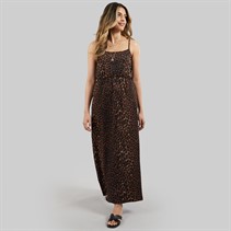 Only Damen Leo Print Kleid Schwarz