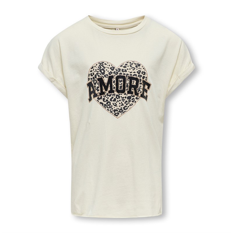 Only Mädchen Lucy Life T-Shirt Birch